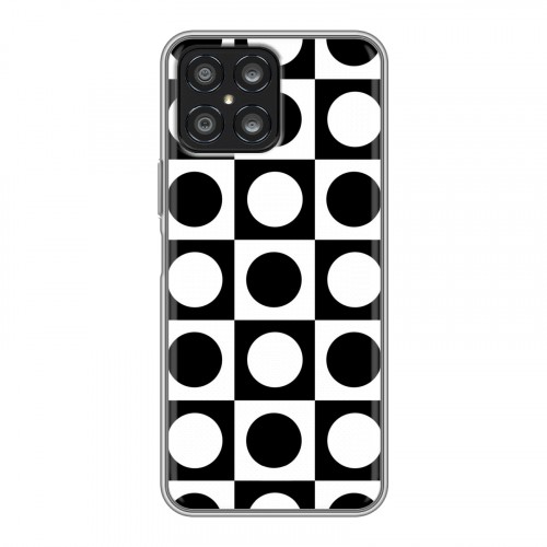 Дизайнерский силиконовый чехол для Huawei Honor X8 Черно-белые фантазии