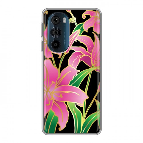 Дизайнерский силиконовый чехол для Motorola Edge 30 Pro Люксовые цветы