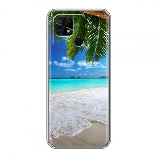 Дизайнерский силиконовый чехол для Xiaomi Redmi 10C пляж