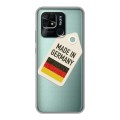 Полупрозрачный дизайнерский пластиковый чехол для Xiaomi Redmi 10C Флаг Германии