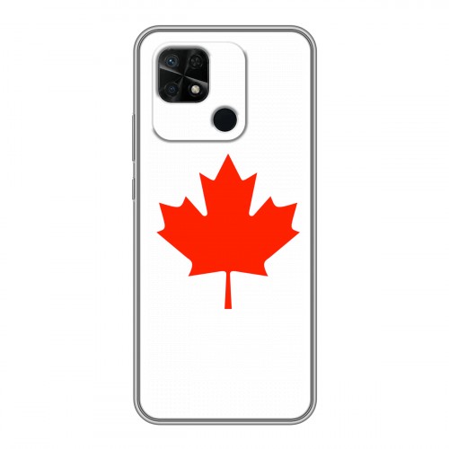 Дизайнерский силиконовый чехол для Xiaomi Redmi 10C Флаг Канады