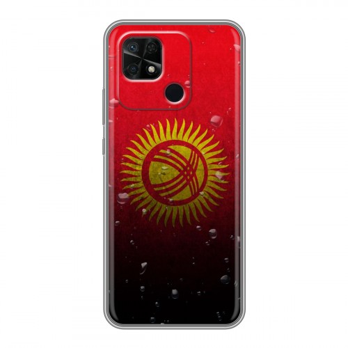 Дизайнерский силиконовый чехол для Xiaomi Redmi 10C Флаг Киргизии