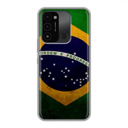 Дизайнерский пластиковый чехол для Tecno Spark Go 2022 Флаг Бразилии