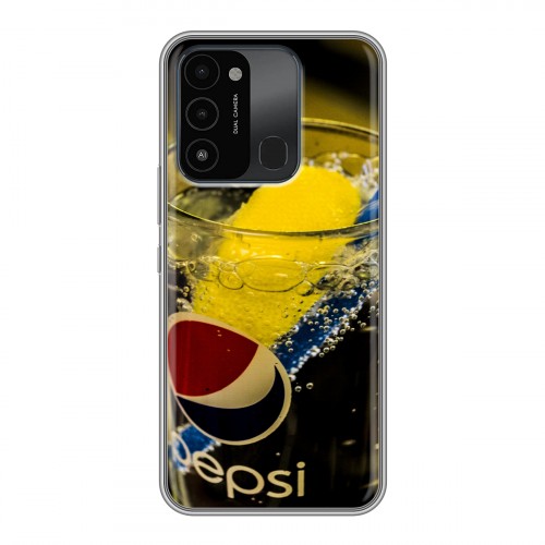 Дизайнерский силиконовый с усиленными углами чехол для Tecno Spark Go 2022 Pepsi