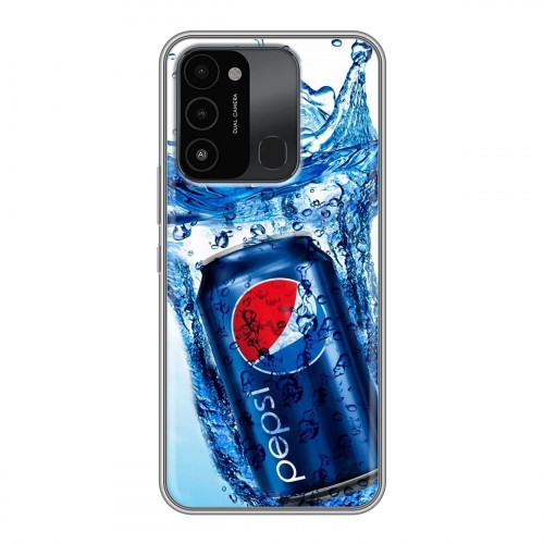 Дизайнерский силиконовый с усиленными углами чехол для Tecno Spark Go 2022 Pepsi