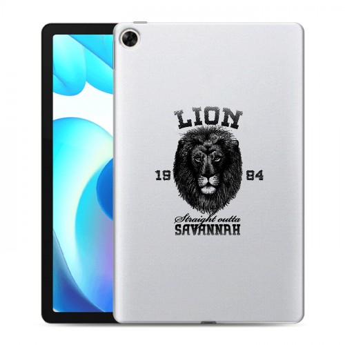 Дизайнерский силиконовый чехол для Realme Pad Символика льва
