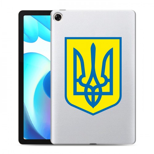 Полупрозрачный дизайнерский силиконовый чехол для Realme Pad Флаг Украины
