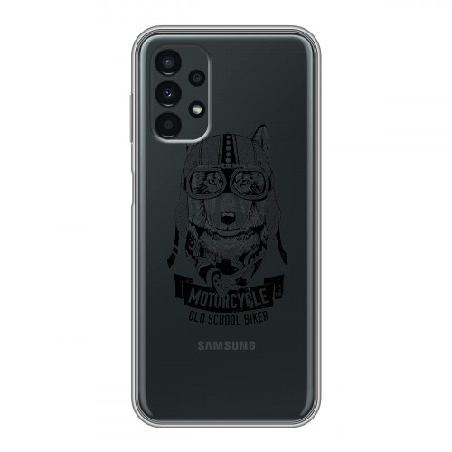 Полупрозрачный дизайнерский пластиковый чехол для Samsung Galaxy A13 4G Волки
