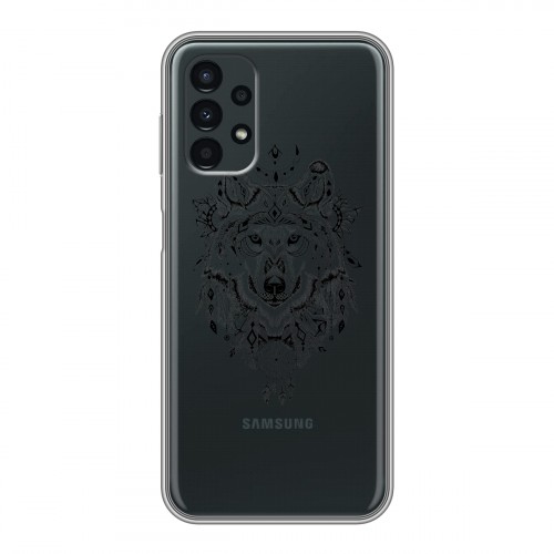 Полупрозрачный дизайнерский пластиковый чехол для Samsung Galaxy A13 4G Волки