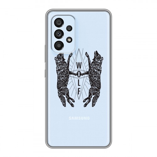 Полупрозрачный дизайнерский пластиковый чехол для Samsung Galaxy A33 5G Волки