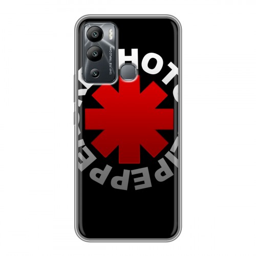 Дизайнерский силиконовый чехол для Infinix Hot 12i Red Hot Chili Peppers