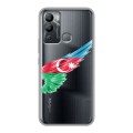 Полупрозрачный дизайнерский пластиковый чехол для Infinix Hot 12i Флаг Азербайджана