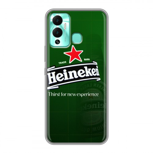 Дизайнерский силиконовый с усиленными углами чехол для Infinix Hot 12 Play Heineken