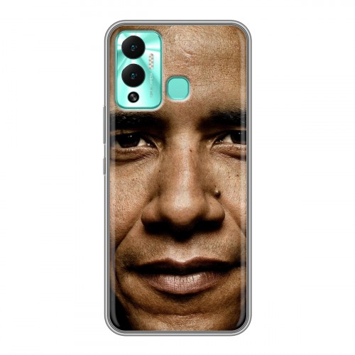 Дизайнерский силиконовый с усиленными углами чехол для Infinix Hot 12 Play Барак Обама