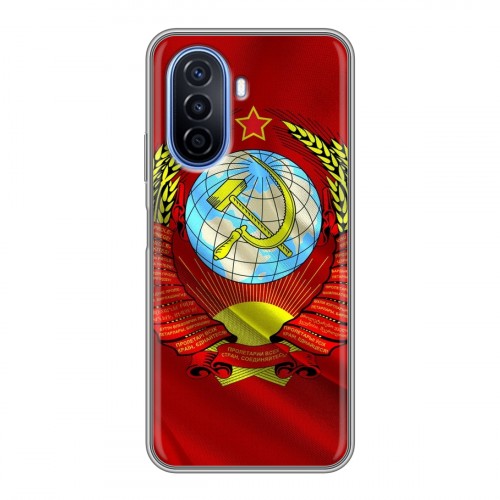 Дизайнерский силиконовый чехол для Huawei Nova Y70 Флаг СССР