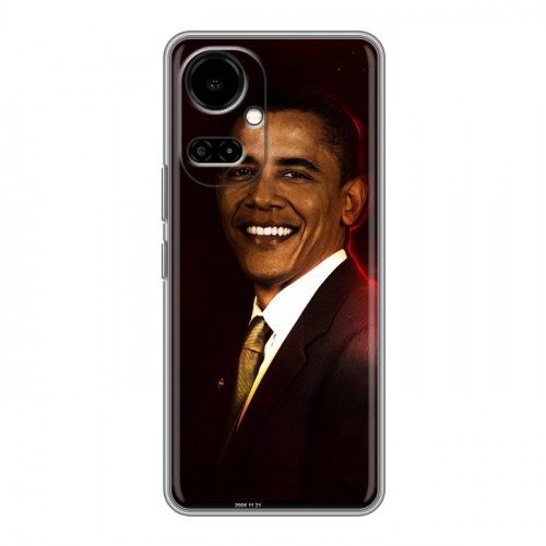Дизайнерский силиконовый чехол для Tecno Camon 19 Барак Обама