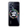 Полупрозрачный дизайнерский силиконовый чехол для Realme C35 Прозрачные слоны