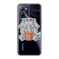 Полупрозрачный дизайнерский пластиковый чехол для Realme C35 Прозрачные слоны