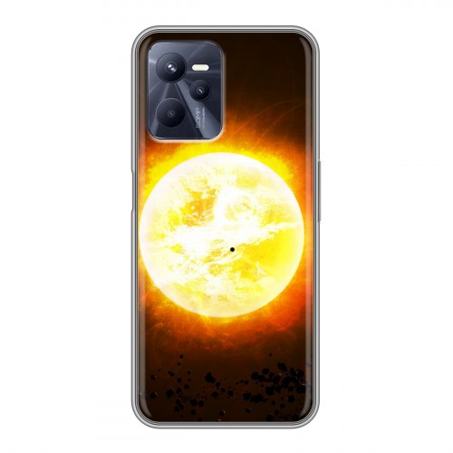 Дизайнерский силиконовый чехол для Realme C35 Солнце