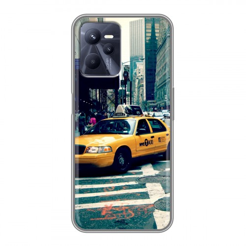 Дизайнерский силиконовый с усиленными углами чехол для Realme C35 Нью-Йорк