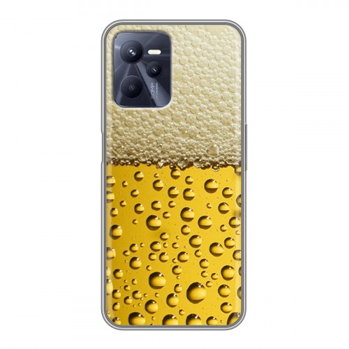 Дизайнерский силиконовый чехол для Realme C35 Пузырьки пива