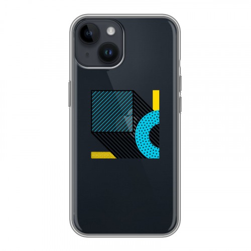 Полупрозрачный дизайнерский пластиковый чехол для Iphone 14 Абстракции 3