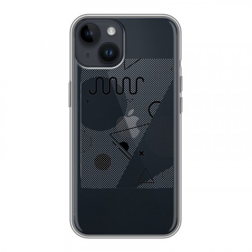 Полупрозрачный дизайнерский пластиковый чехол для Iphone 14 Абстракции 1