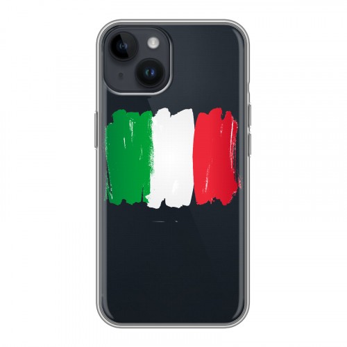 Полупрозрачный дизайнерский пластиковый чехол для Iphone 14 Флаг Италии