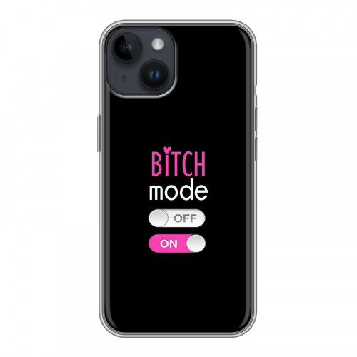 Дизайнерский пластиковый чехол для Iphone 14 Минимализм на черном