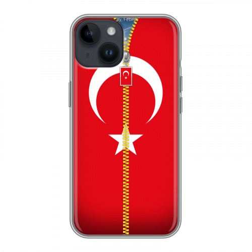 Дизайнерский пластиковый чехол для Iphone 14 Флаг Турции