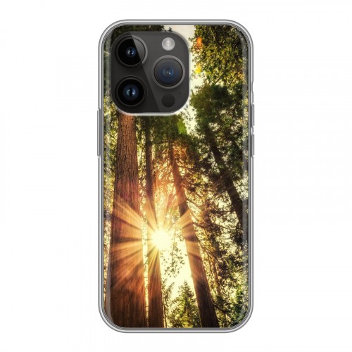 Дизайнерский силиконовый чехол для Iphone 14 Pro лес