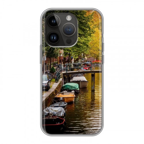 Дизайнерский силиконовый чехол для Iphone 14 Pro амстердам