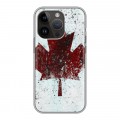 Дизайнерский силиконовый чехол для Iphone 14 Pro флаг Канады