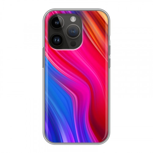 Дизайнерский силиконовый чехол для Iphone 14 Pro Размытые краски