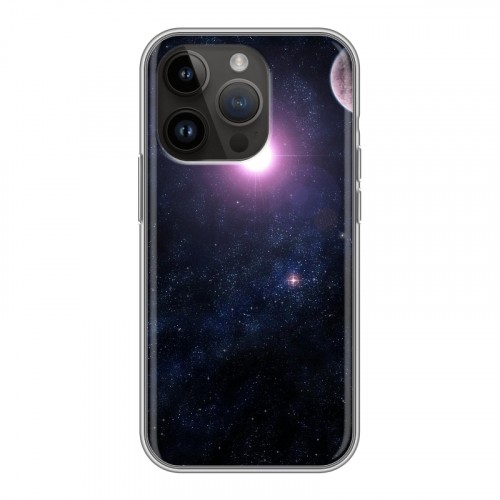 Дизайнерский силиконовый чехол для Iphone 14 Pro Галактика