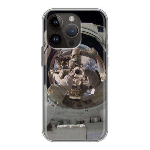 Дизайнерский силиконовый чехол для Iphone 14 Pro Космонавт