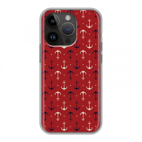 Дизайнерский силиконовый чехол для Iphone 14 Pro Морские шаблоны