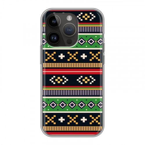 Дизайнерский силиконовый чехол для Iphone 14 Pro Этнические мотивы