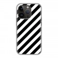 Дизайнерский силиконовый чехол для Iphone 14 Pro Черно-белые фантазии