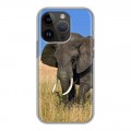Дизайнерский силиконовый чехол для Iphone 14 Pro Слоны