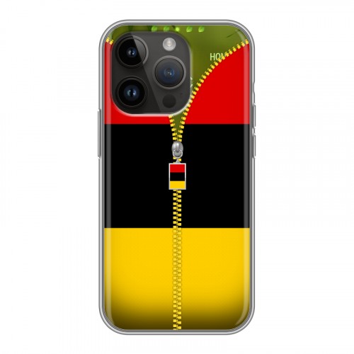 Дизайнерский силиконовый чехол для Iphone 14 Pro Флаг Германии