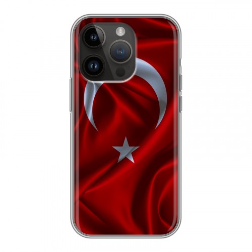 Дизайнерский силиконовый чехол для Iphone 14 Pro Флаг Турции