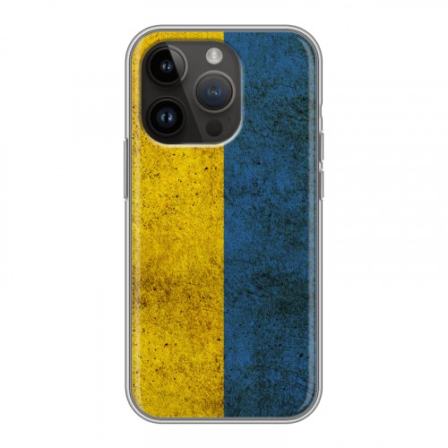 Дизайнерский силиконовый чехол для Iphone 14 Pro Флаг Украины