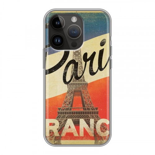 Дизайнерский силиконовый чехол для Iphone 14 Pro Флаг Франции