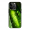 Дизайнерский силиконовый чехол для Iphone 14 Pro Carlsberg