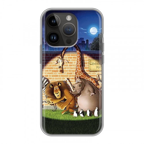 Дизайнерский силиконовый чехол для Iphone 14 Pro Мадагаскар