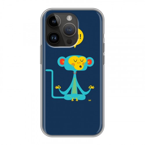 Дизайнерский силиконовый чехол для Iphone 14 Pro Обезьяны
