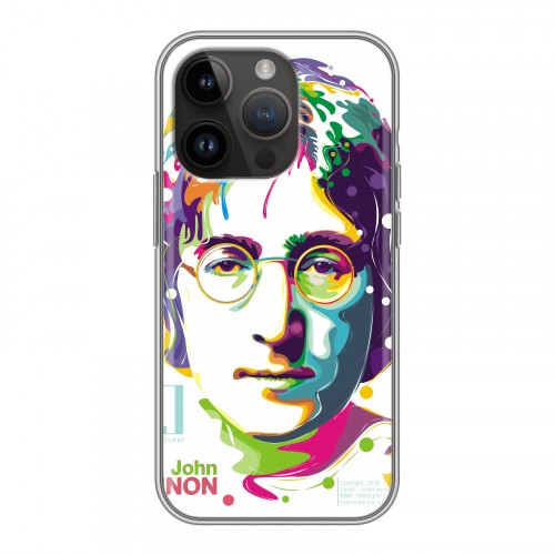 Дизайнерский силиконовый чехол для Iphone 14 Pro Джон Леннон