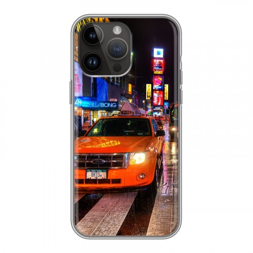 Дизайнерский силиконовый с усиленными углами чехол для Iphone 14 Pro Max Нью-Йорк