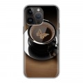Дизайнерский силиконовый с усиленными углами чехол для Iphone 14 Pro Max Кофе напиток